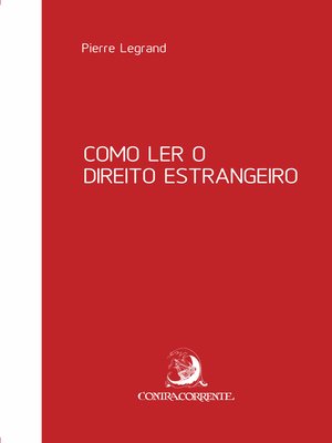 cover image of Como ler o direito estrangeiro